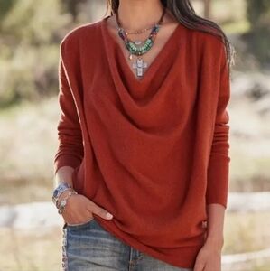 Sundance Rust V-Neck Sweater